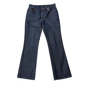 L.E.I. Wide Leg Flare Blue Metallic Jeans Size 9